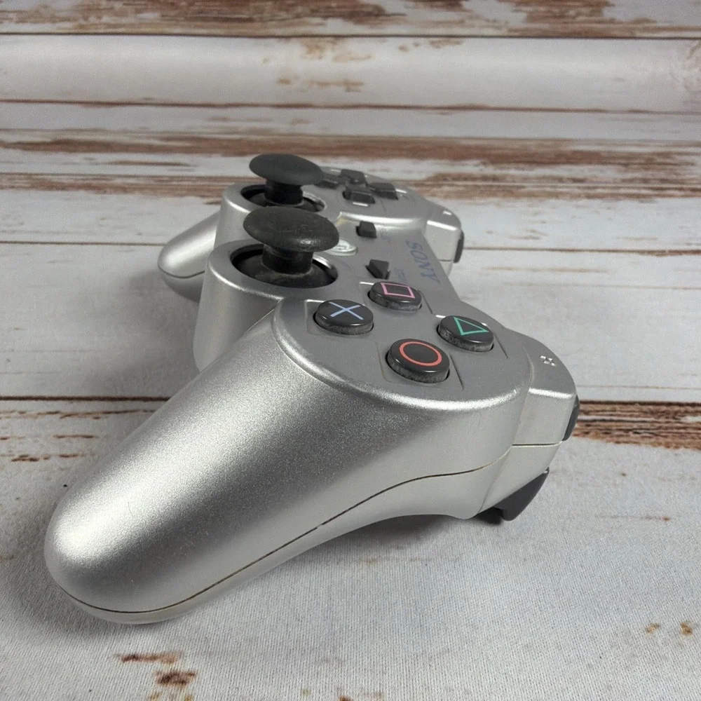 Sony PS3 DualShock 3 Wireless Controller Silver OEM Used No Cable